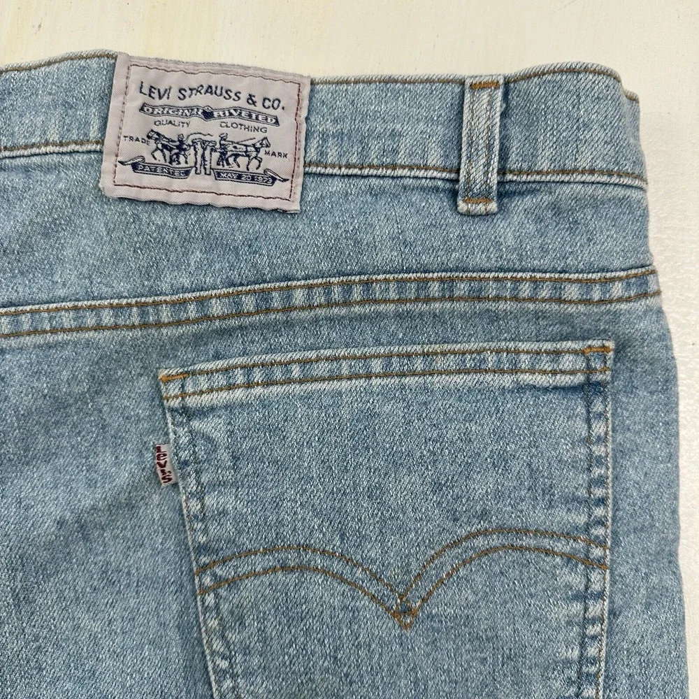 VTG Levi's Men's White Tab Denim Jeans 40x30 Light Wash Relaxed 80s 90s USA Made